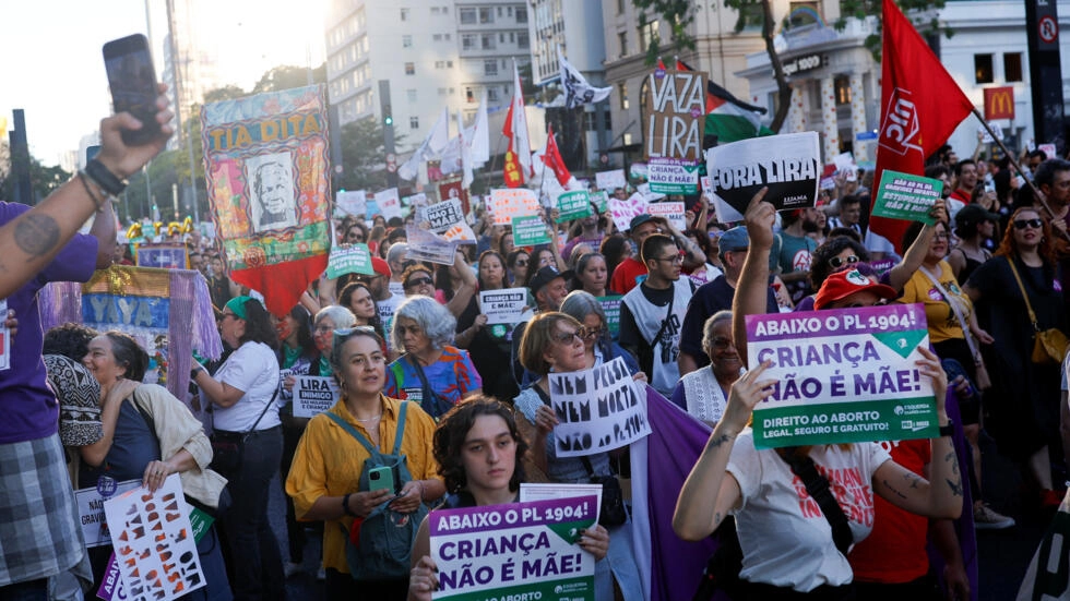 Thousands in Brazil protest against bill equating abortion after 22 weeks with homicide