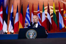 Biden and his allies dig in as he delivers forceful NATO speech