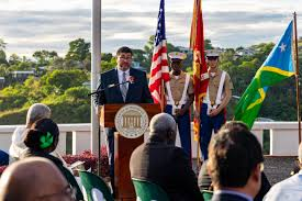 Pacific Marines, U.S. Ambassador Commemorate 82nd Anniversary of the Battle of Guadalcanal