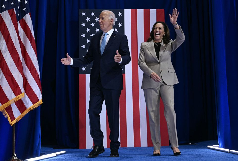 Harris and Biden made their first joint appearance since the president exited the race. Here’s what they said