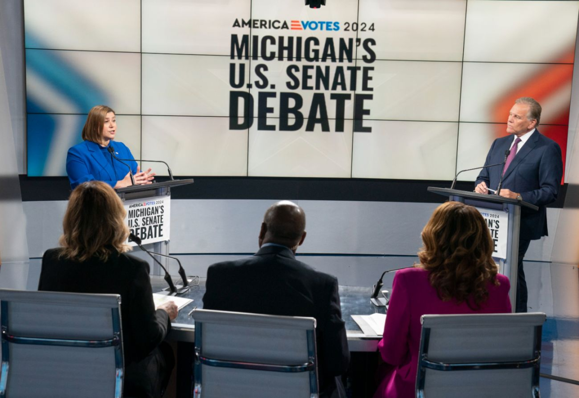 Michigan Senate candidates spar over abortion, EVs and guns in second debate