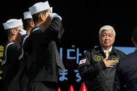 In a first, Japan defense minister boards South Korean warship