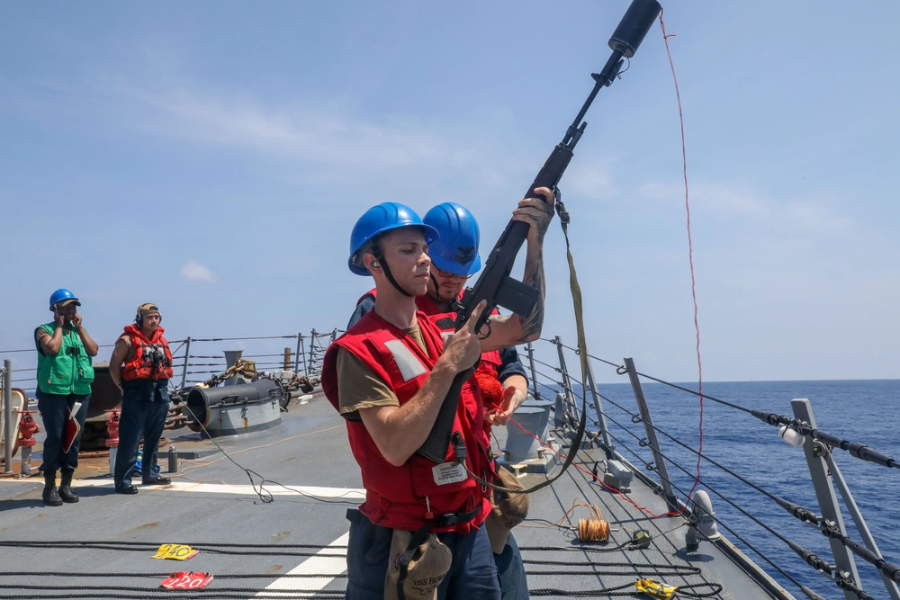 Replenishment-at-sea in South China Sea