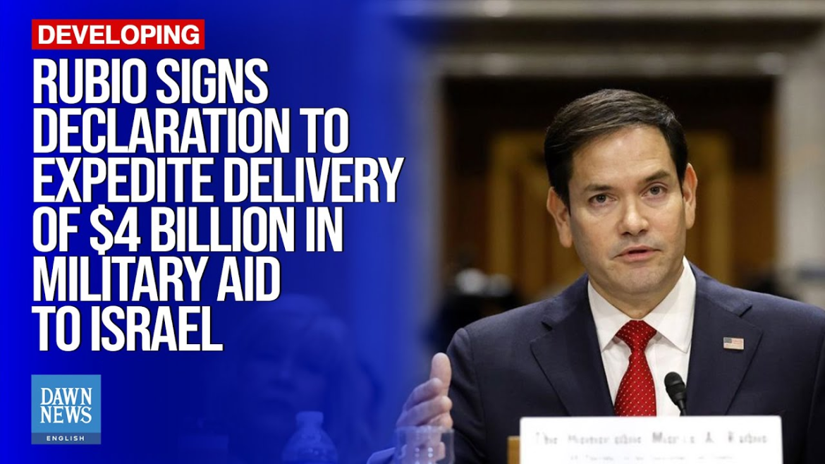 Rubio signs to expedite delivery of $4bn military aid to Israel