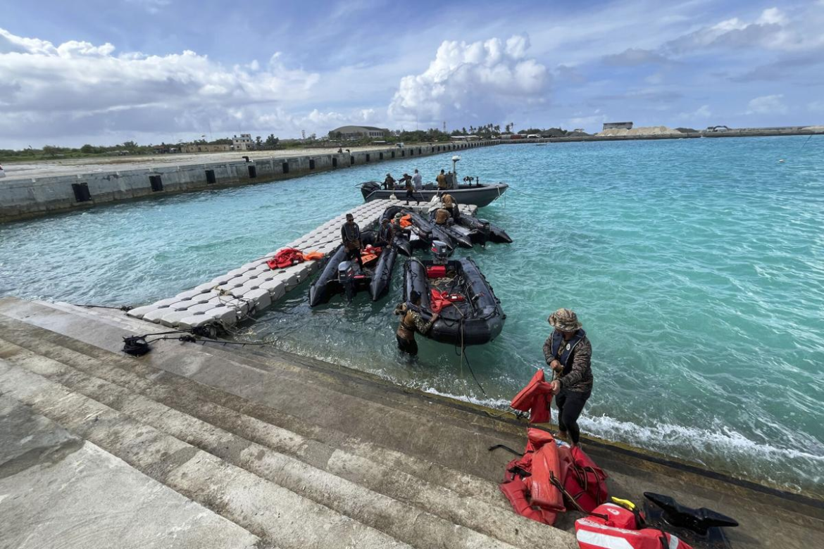 Chinese ship runs aground off Philippines-occupied island in the disputed South China Sea