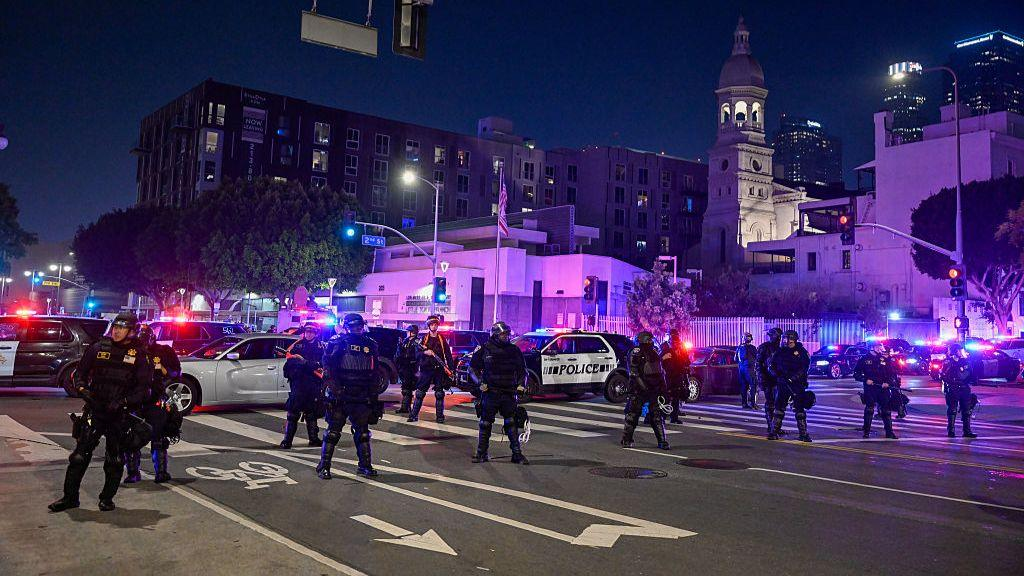 Protests in LA have largely died down, US media reports