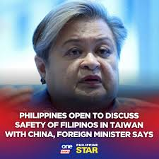 Philippines open to discuss safety of Filipinos in Taiwan with China, foreign minister says