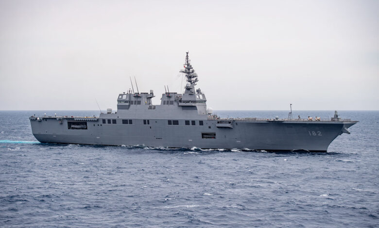 Japanese naval ships make rare port stop in New Zealand
