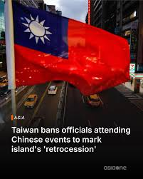 Taiwan bans officials attending Chinese events to mark island’s ‘retrocession’